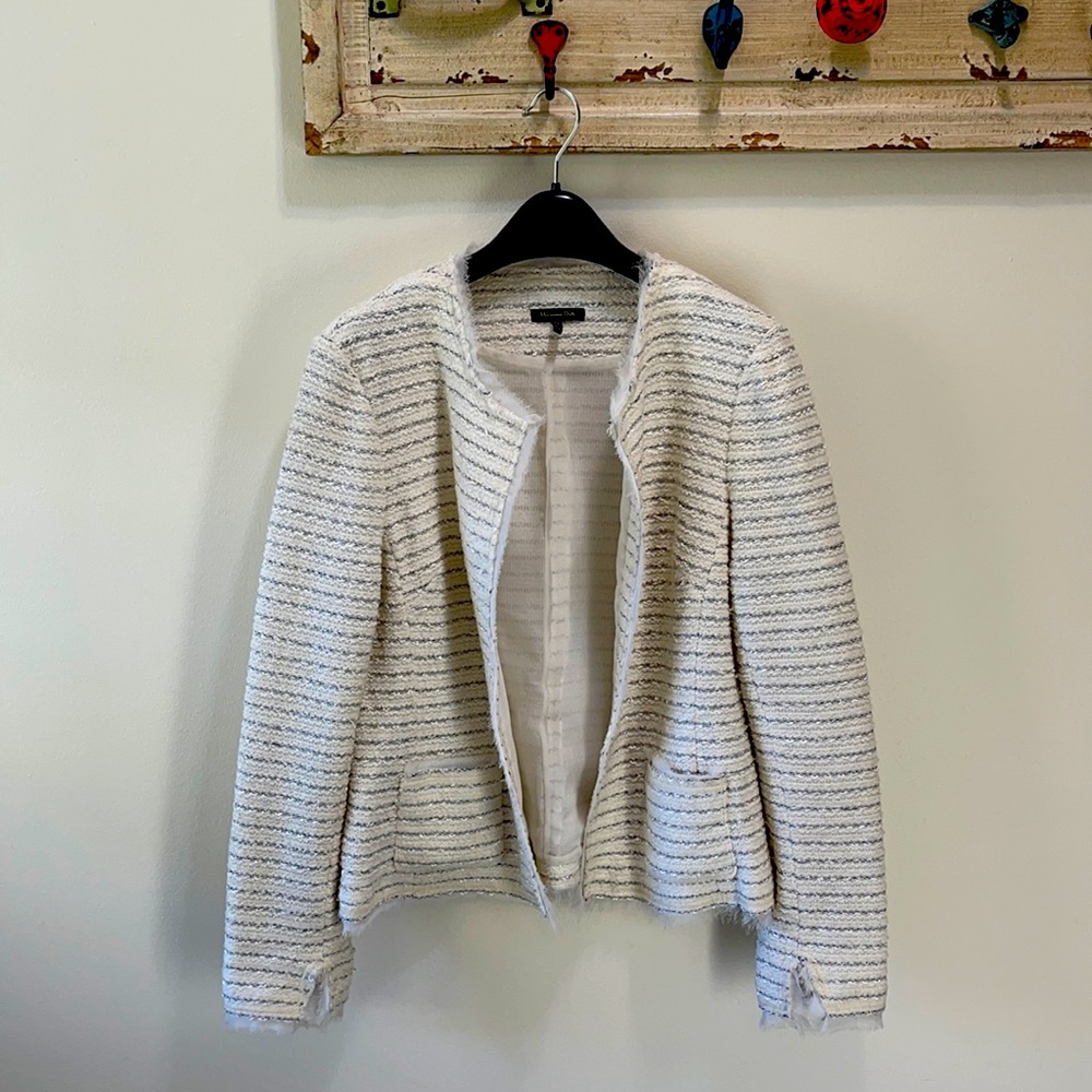 White tweed jacket